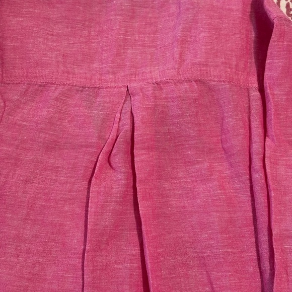 NWOT Lane Bryant Women’s Linen Cotton Blend Button Up Shirt Pink Size 18/20 - Picture 6 of 9